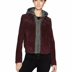 Bagatelle M Suede Leather Suede Aviator Jacket